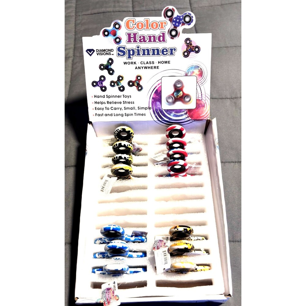 Color Hand Spinner Store Front Display Box with 14 Units - NEW!